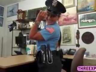 Hardcore Police Woman Gives Bj