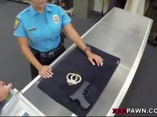 Dude banged this huge ass police officer