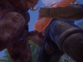Monsters with Horse Dicks Fuck busty blonde &vert; Big peter Monster &vert; 3D adult video WildLife