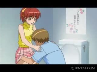 Hentai Teens Having Sex In Public Toilet