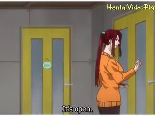 Anime gadis meninggalkan dalam yang puddle daripada air mani