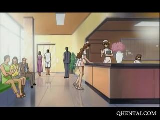 Pechugona hentai enfermera consigue cordada y slit golpeado