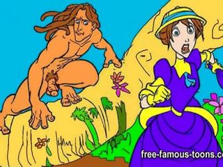 Tarzan and teen Jane hardcore orgy