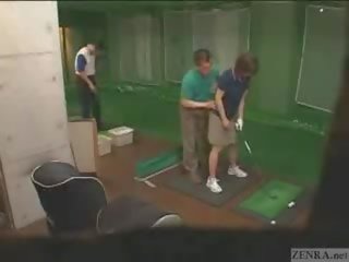 Muito mãos em jap golf lição