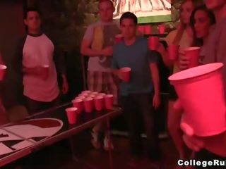 Beer pong turns into fun sex