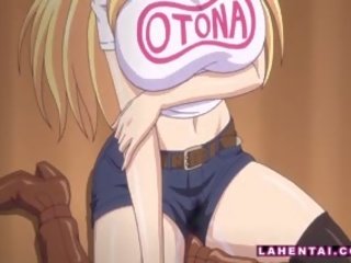 Uzbudinātas hentai blondie braucieni grūti dzimumloceklis