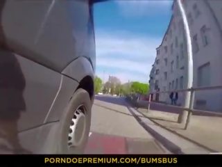 BUMS BUS - Wild public x rated clip with lascivious European hottie Lilli Vanilli